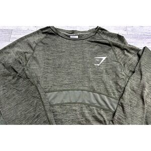 Mens Gymshark Element Baselayer Green T-shirt Athletic Longsleeve‎ Size XXL